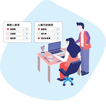 人事人員建置企業專屬電子表單